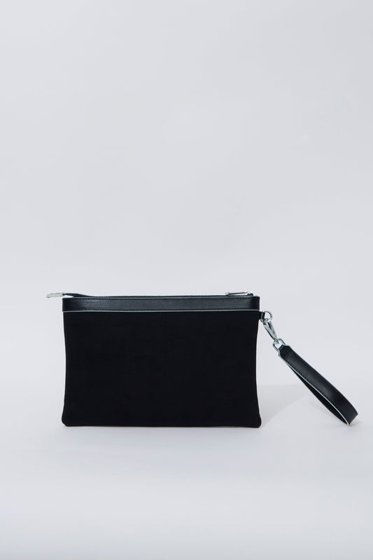 STITCHED CLUTCH BLACK