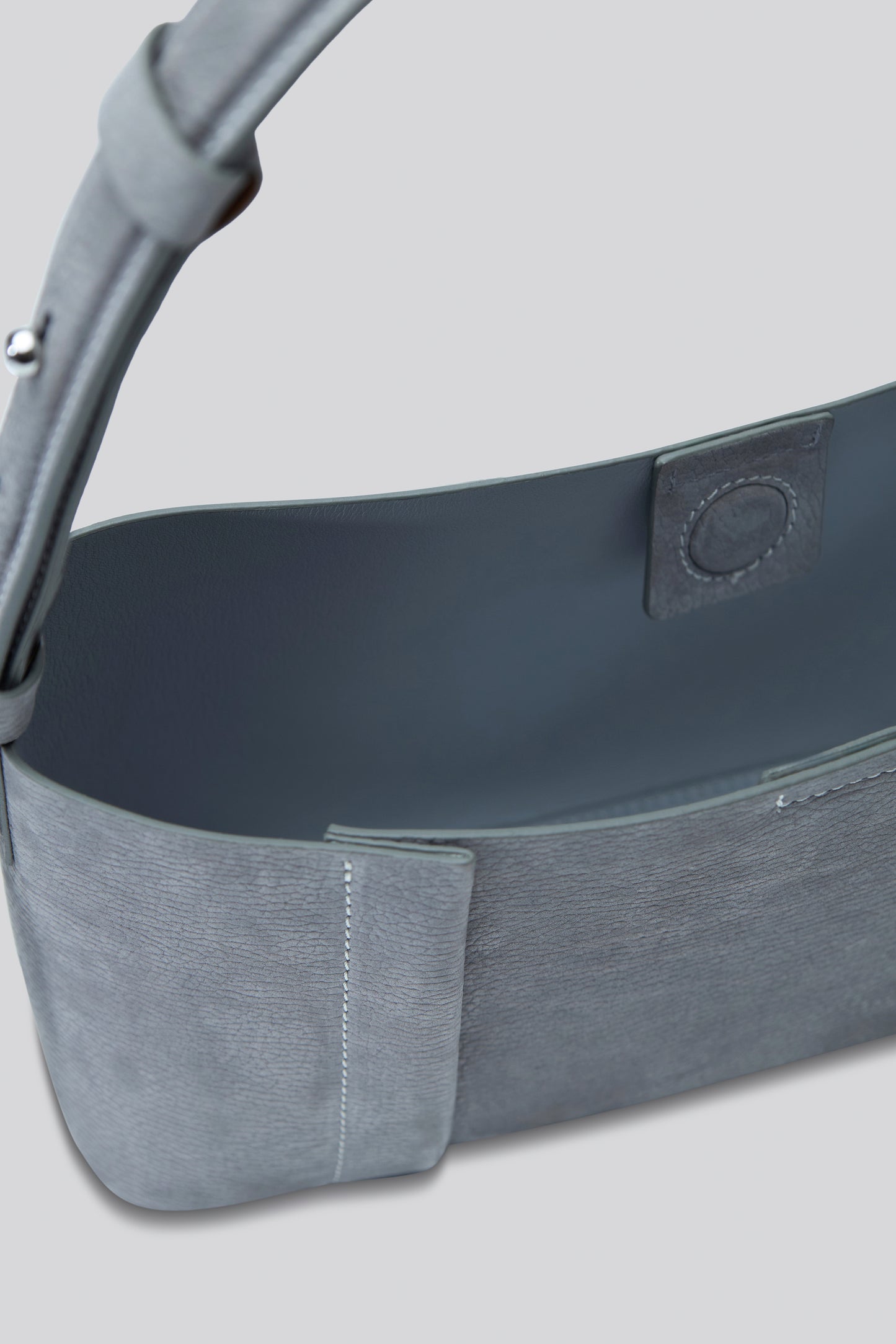 THE SMALL TOTE PLISSÉ GRİ NUBUK