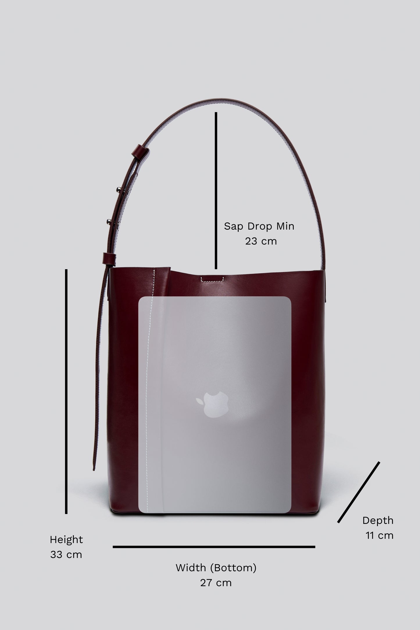 THE LARGE TOTE PLISSÉ BORDO