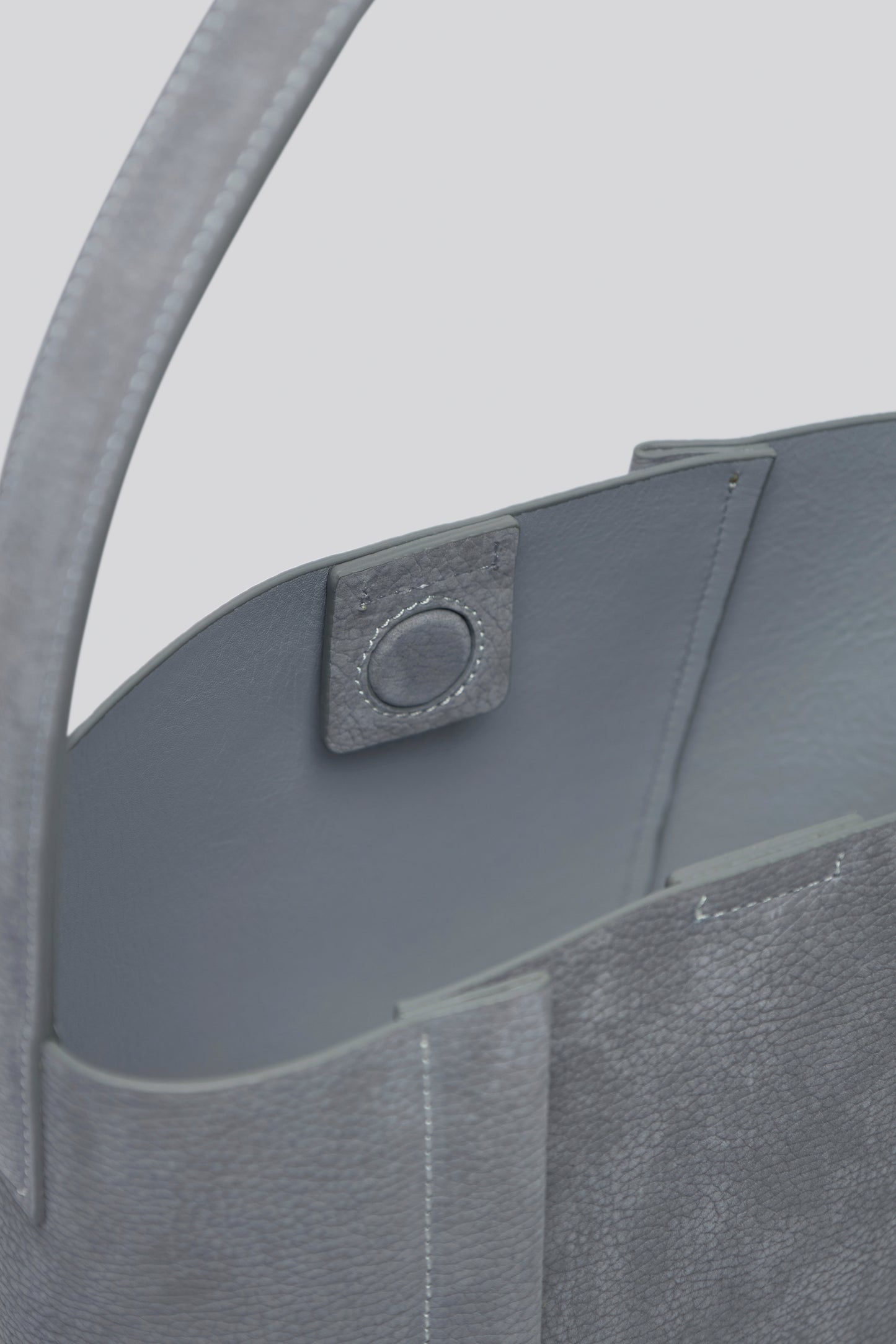 THE MEDIUM TOTE PLISSÉ GRİ NUBUK