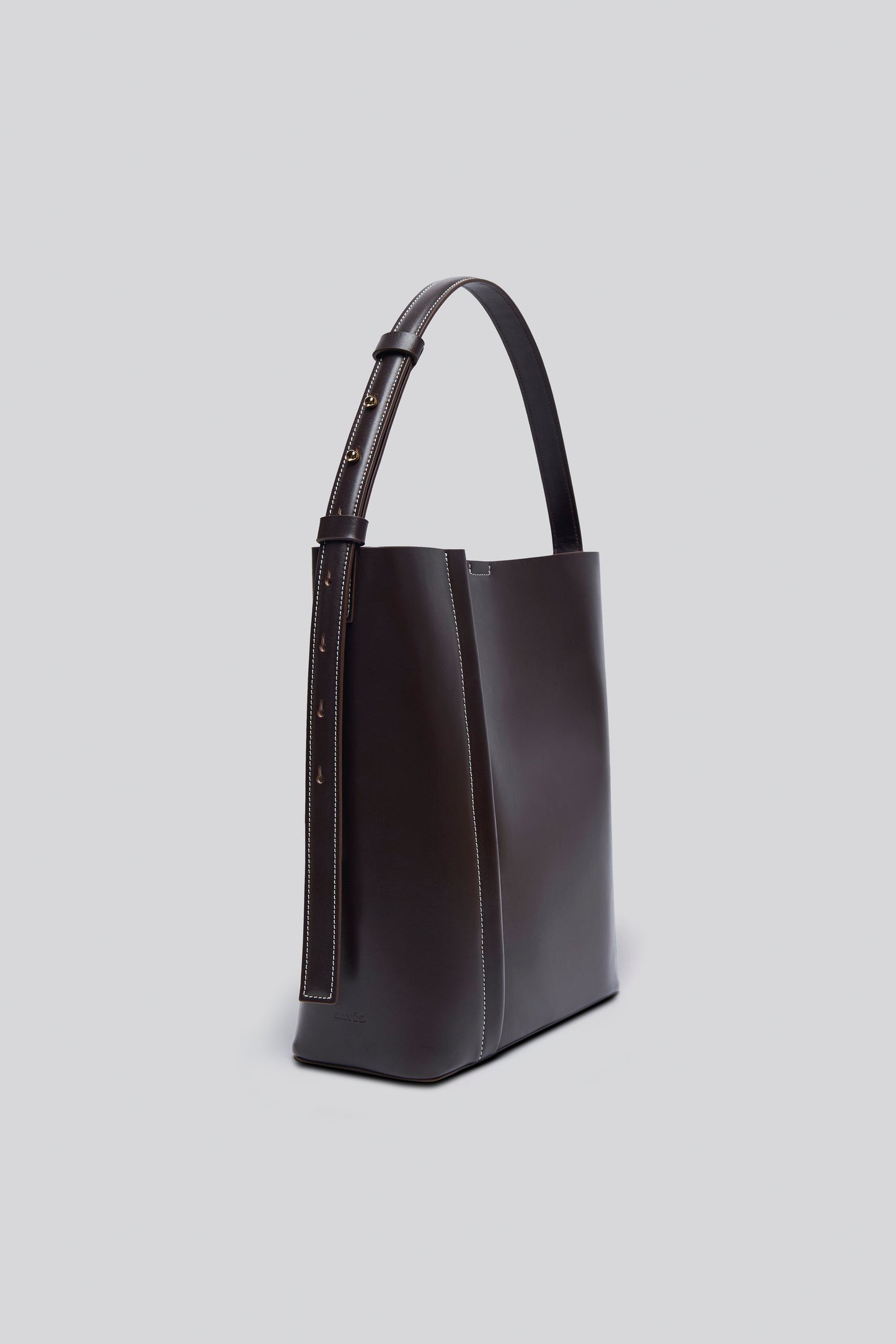 THE LARGE TOTE PLISSÉ ACI KAHVE