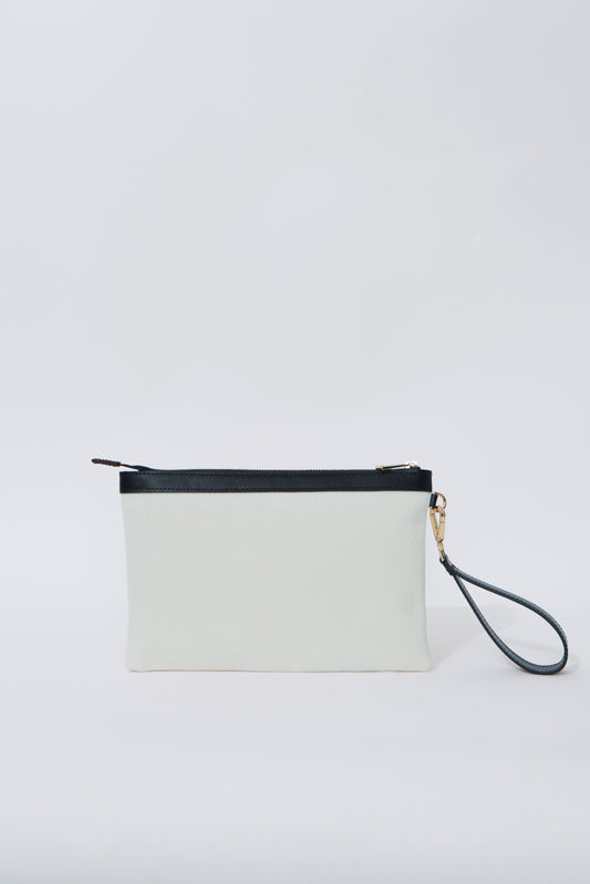 STITCHED CLUTCH OFF-WHITE/BLACK
