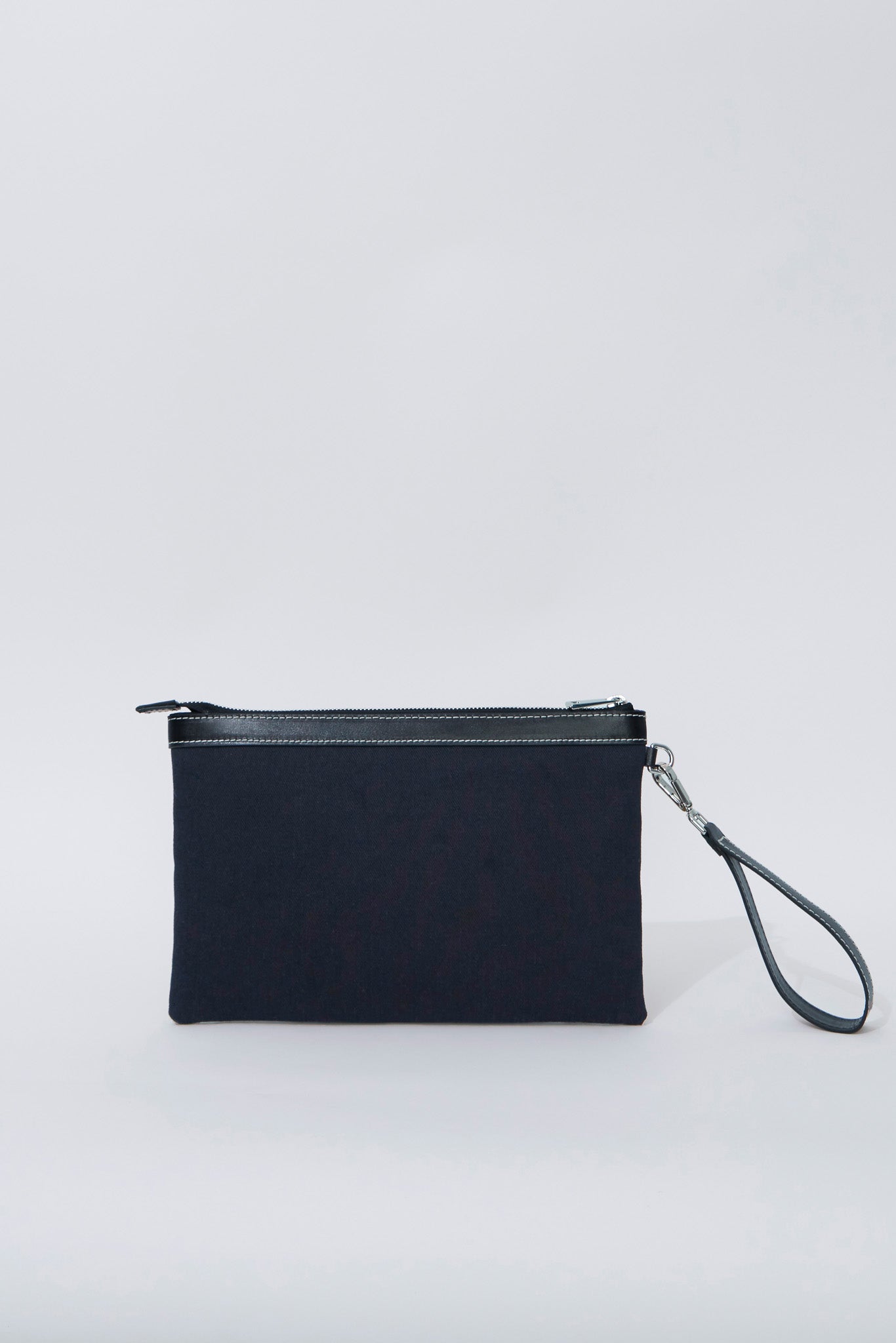 STITCHED CLUTCH LACİVERT/SİYAH