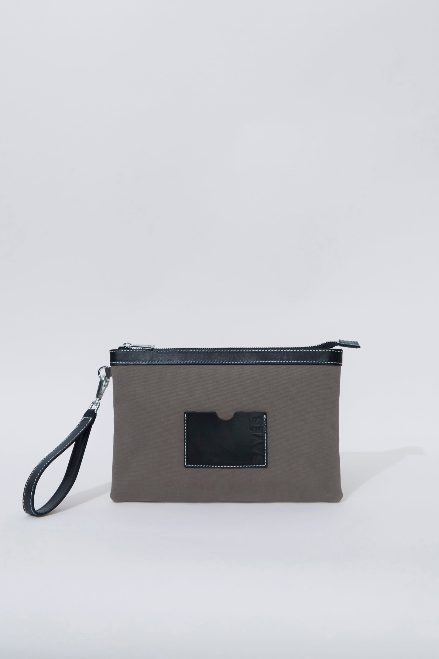 STITCHED CLUTCH VİZON/SİYAH