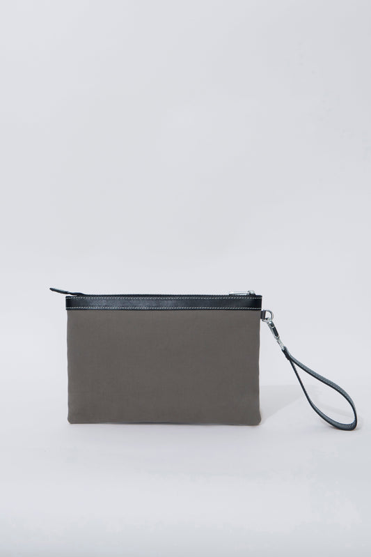 STITCHED CLUTCH MINK/BLACK