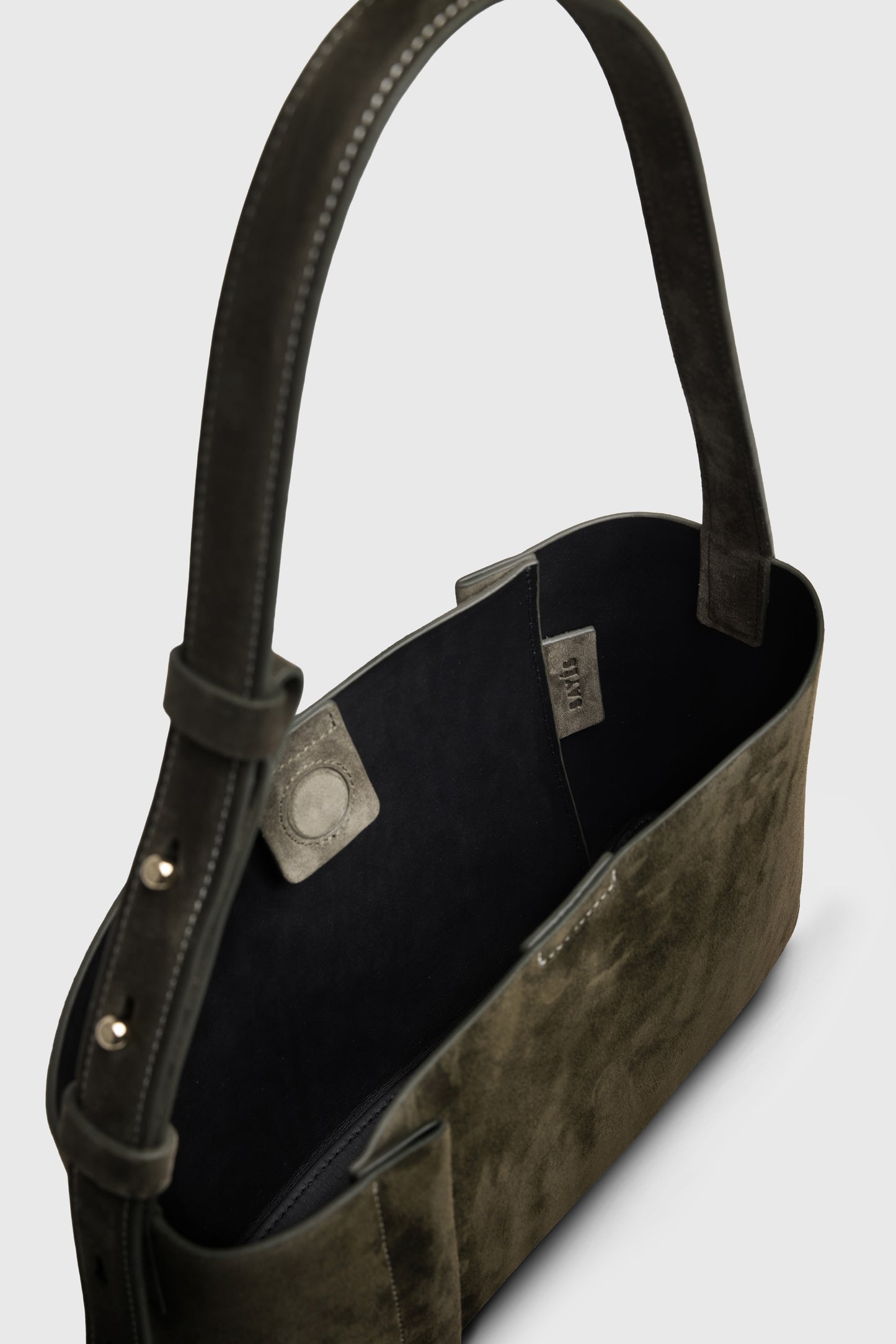THE SMALL TOTE PLISSÉ HAKİ SÜET