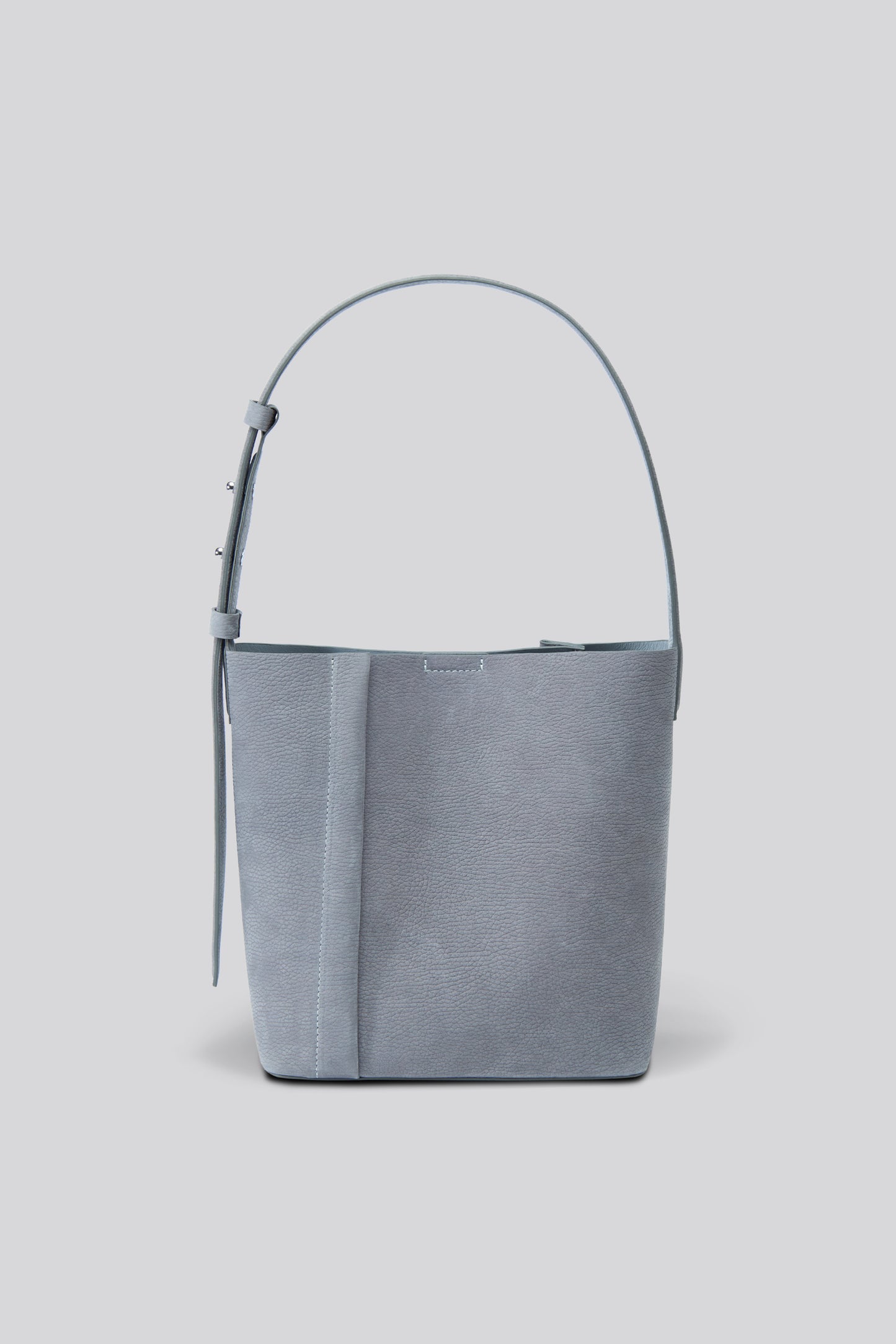 THE MEDIUM TOTE PLISSÉ GRİ NUBUK