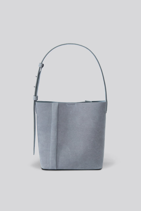 THE MEDIUM TOTE PLISSÉ GRİ NUBUK