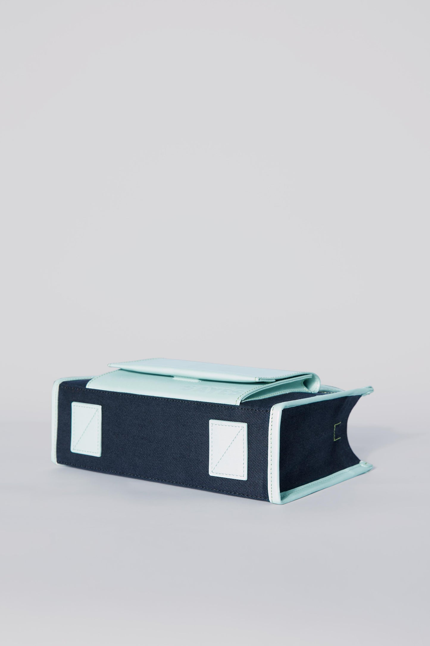 STITCHED POCKET MINI TOTE LACİVERT/SU YEŞİLİ