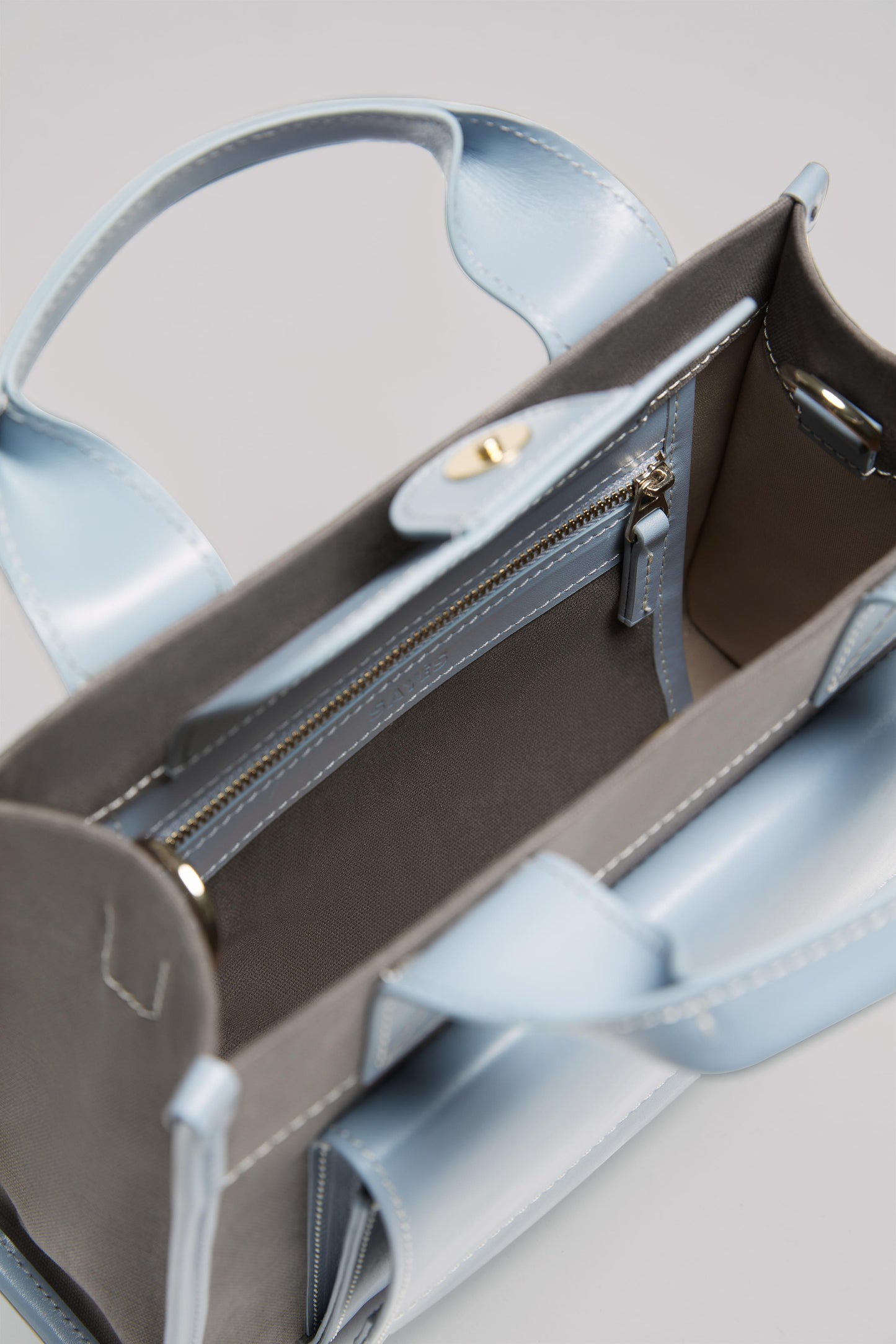 STITCHED POCKET MINI TOTE VİZON/MAVİ