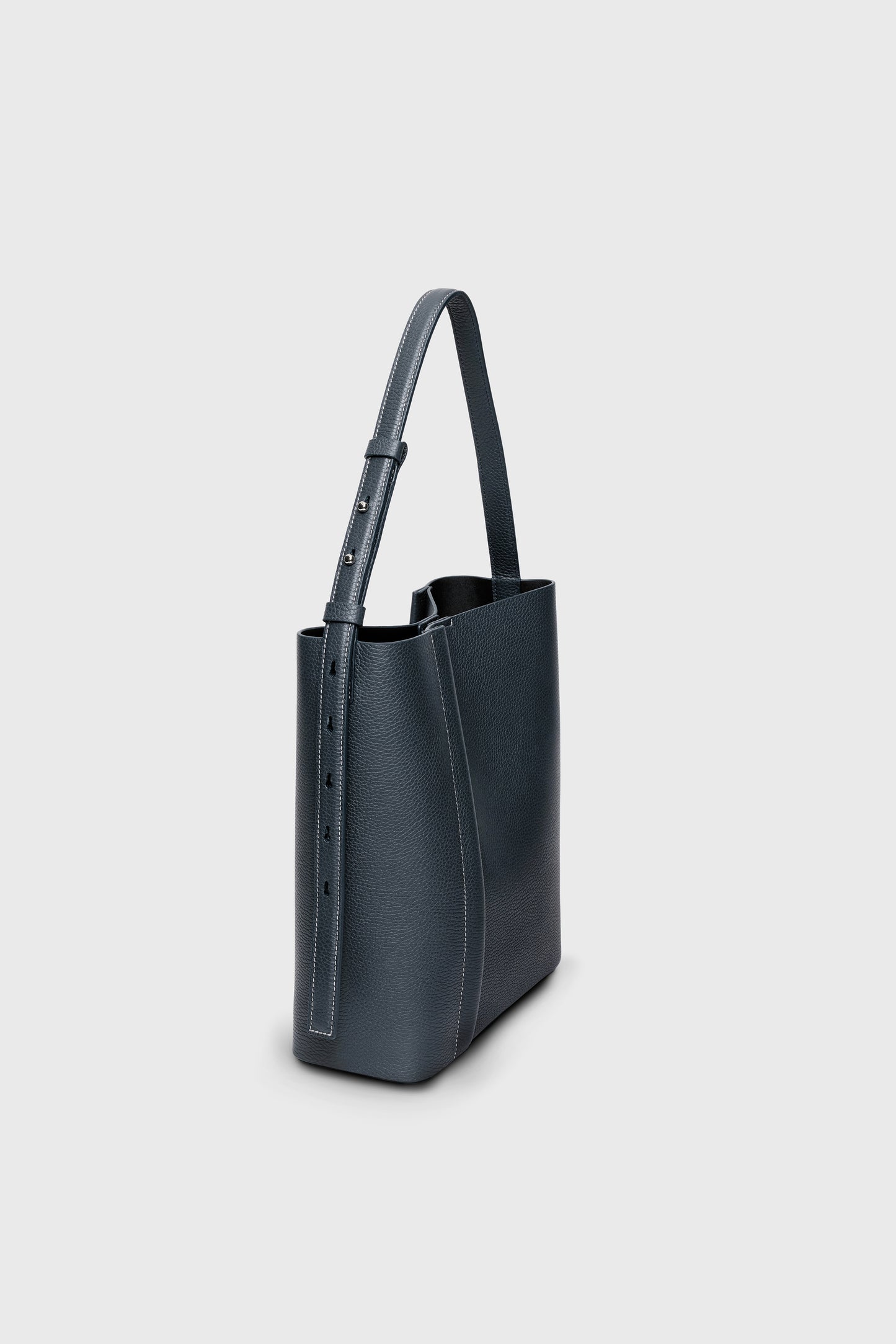 THE LARGE TOTE PLISSÉ MAVİ ANTRASİT