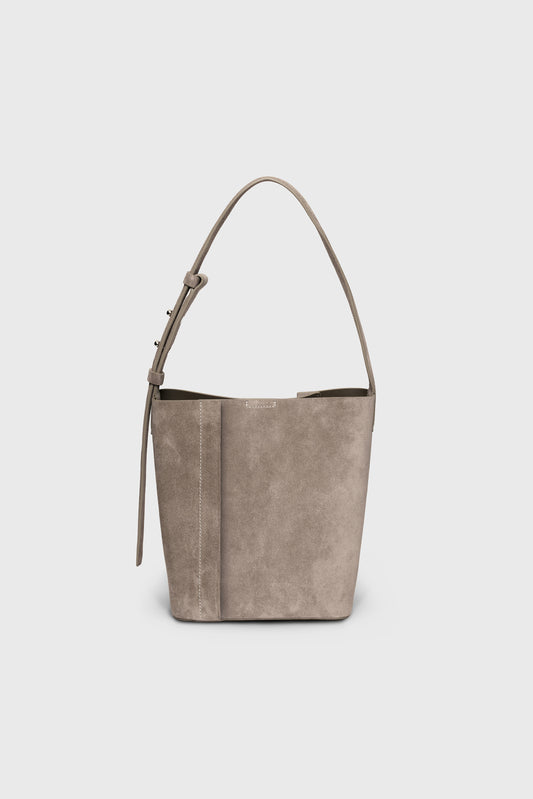 THE MEDIUM TOTE PLISSÉ KUM BEJİ SÜET