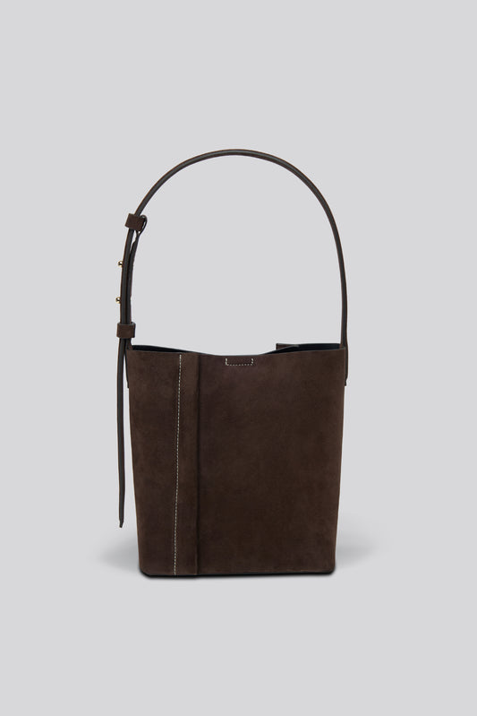 THE MEDIUM TOTE PLISSÉ KAHVERENGİ SÜET