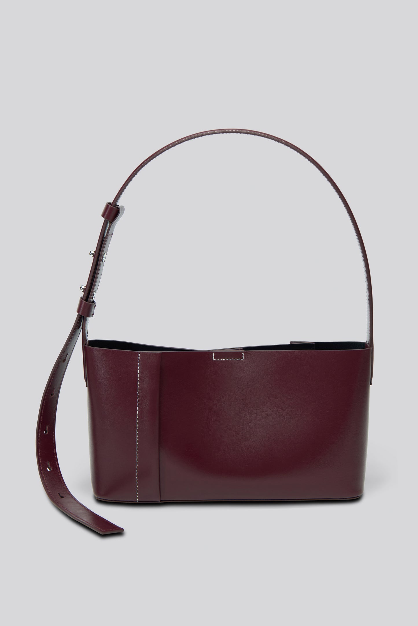 THE SMALL TOTE PLISSÉ BORDO