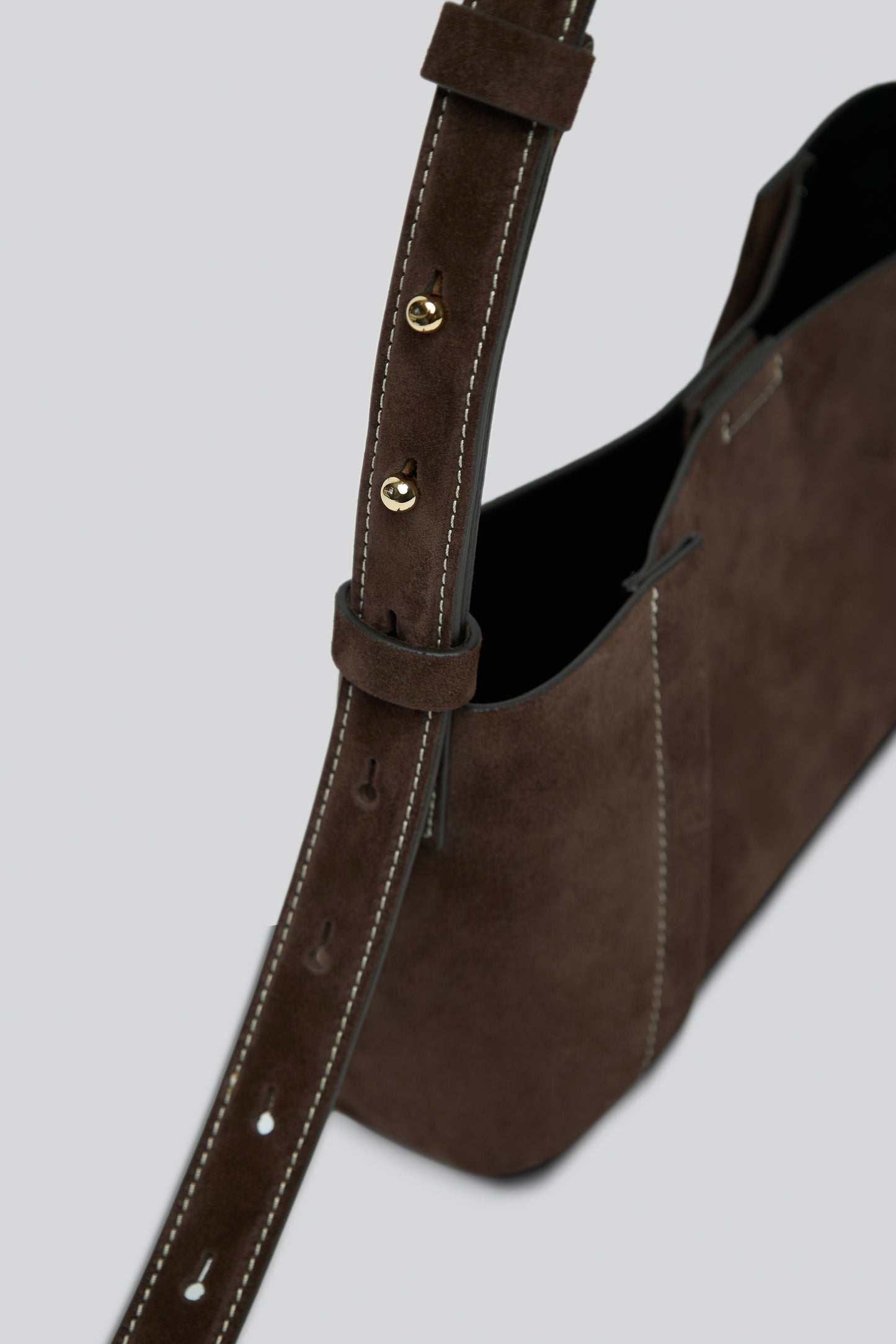 THE SMALL TOTE PLISSÉ KAHVERENGİ SÜET