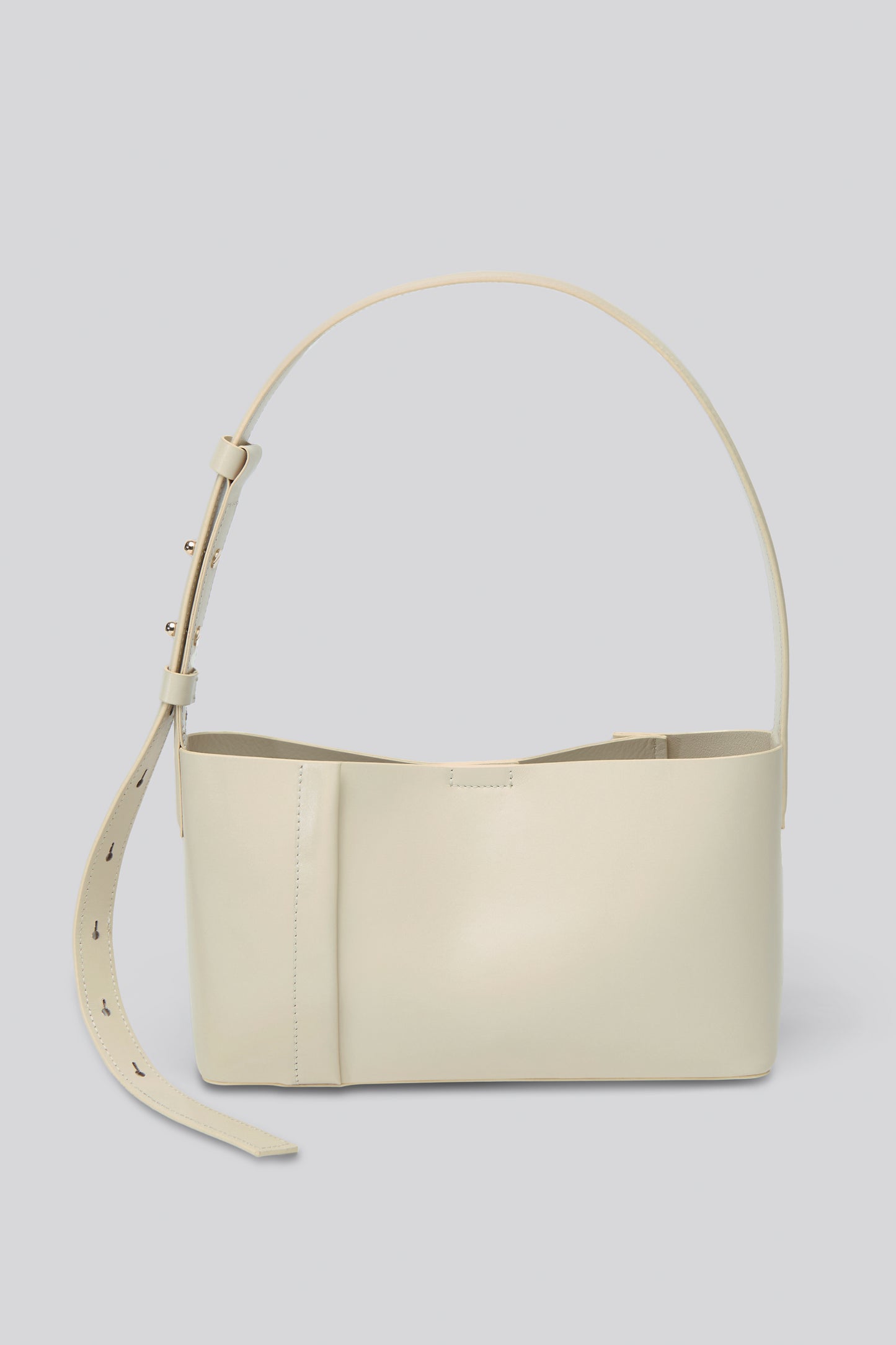 THE SMALL TOTE PLISSÉ KREM