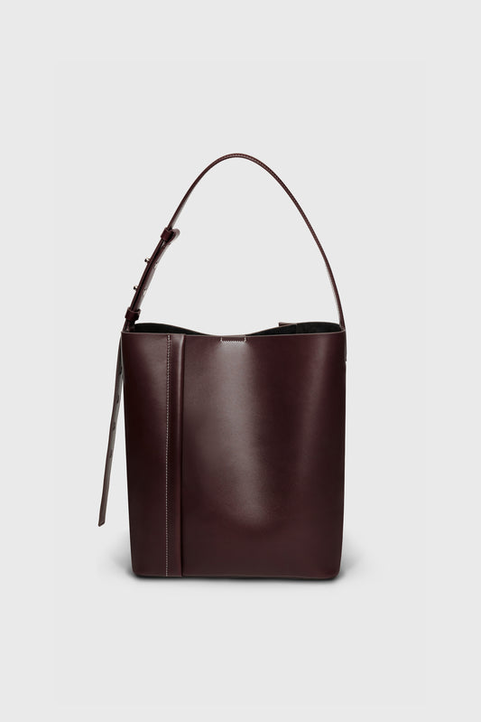 THE LARGE TOTE PLISSÉ BORDO