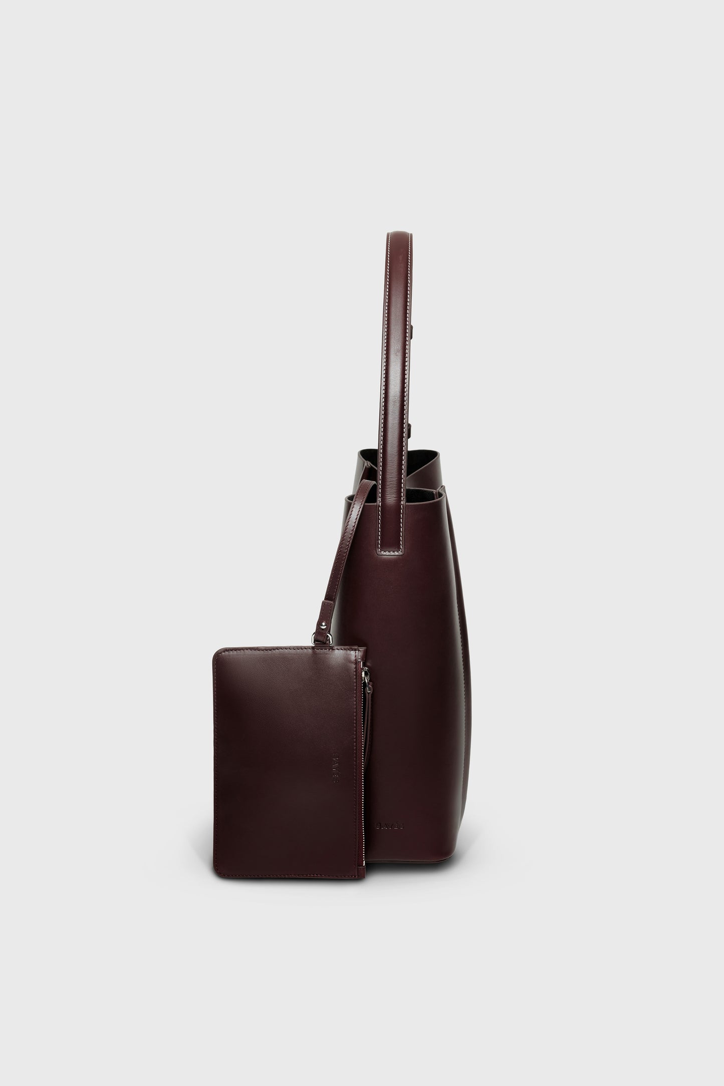 THE LARGE TOTE PLISSÉ BORDO