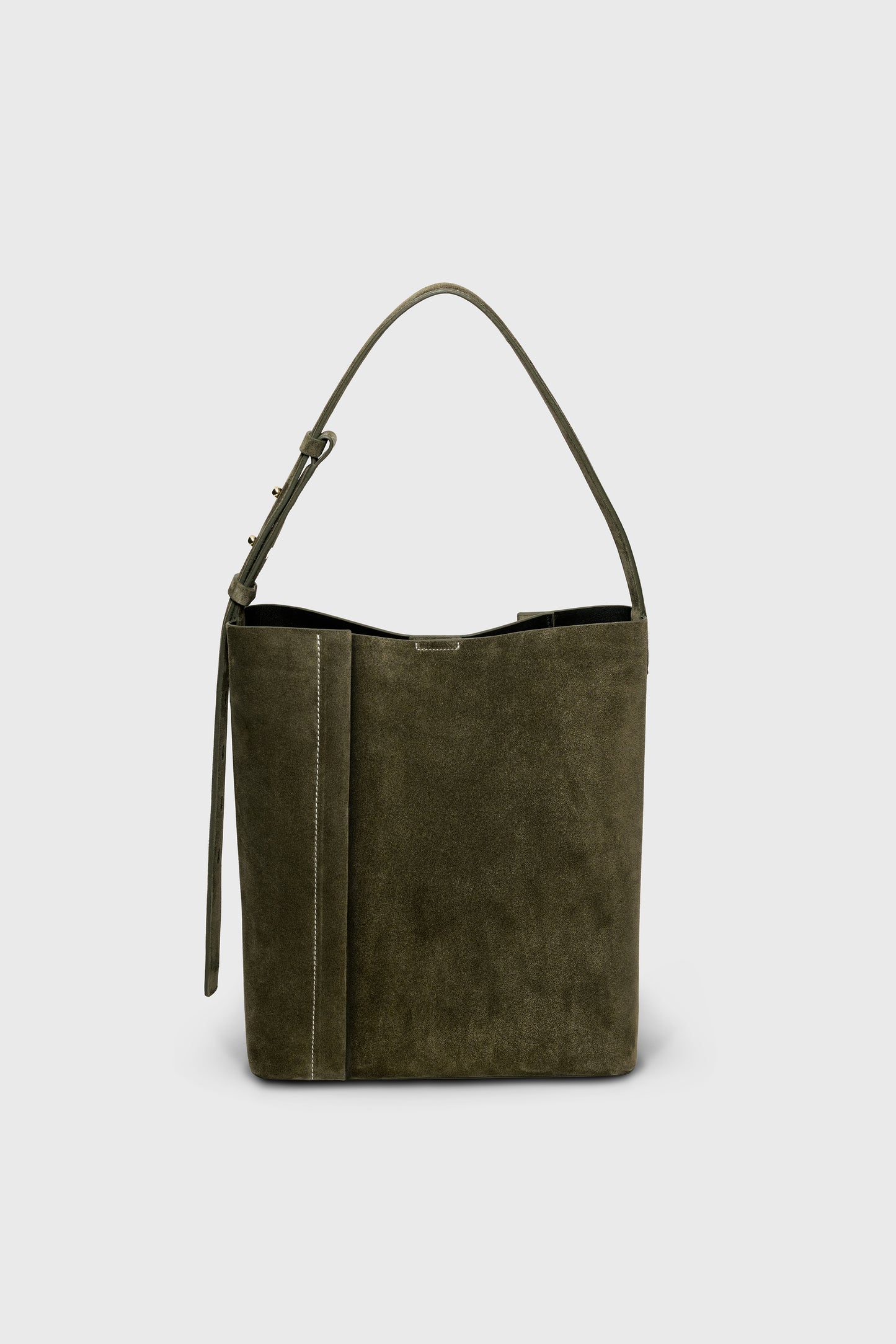 THE LARGE TOTE PLISSÉ HAKİ SÜET