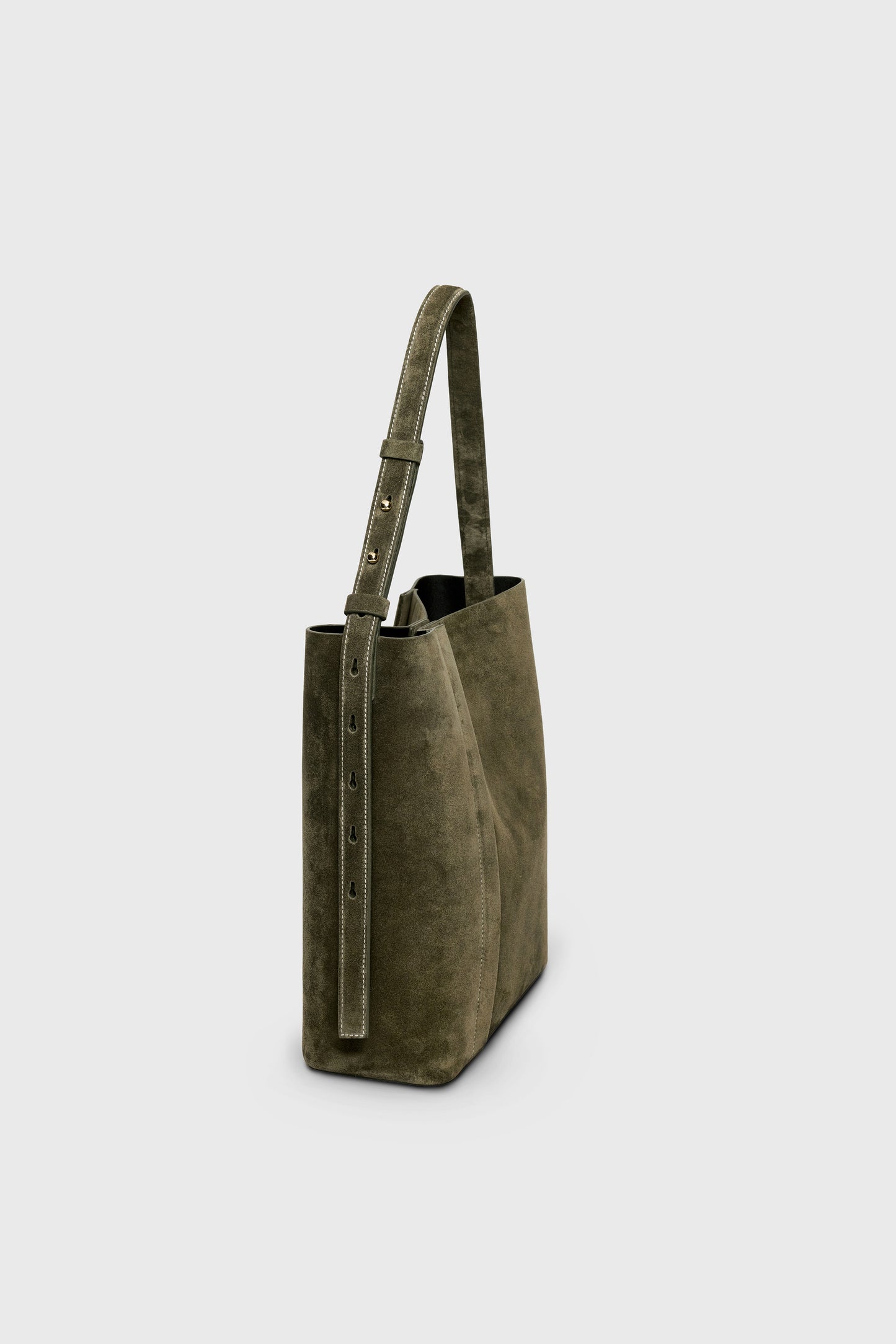 THE LARGE TOTE PLISSÉ HAKİ SÜET