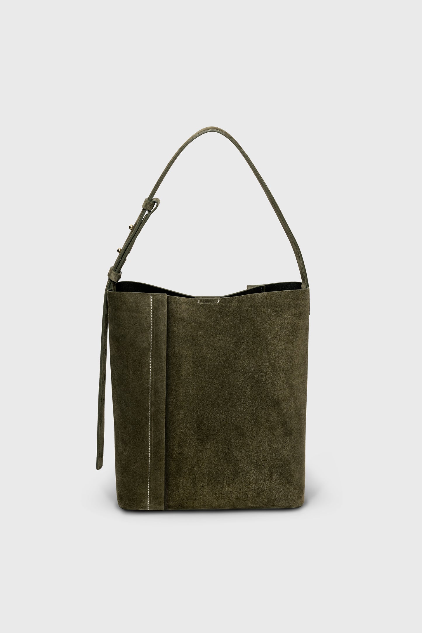 THE LARGE TOTE PLISSÉ HAKİ SÜET