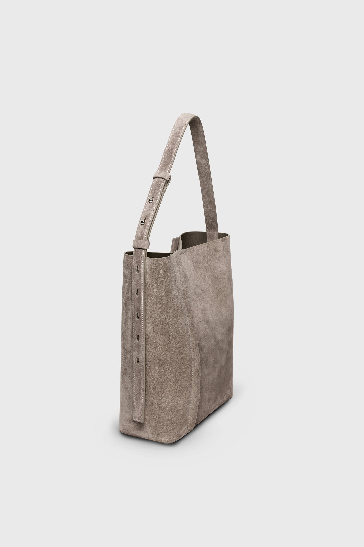 THE LARGE TOTE PLISSÉ KUM BEJİ SÜET