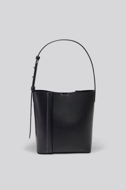 THE MEDIUM TOTE PLISSÉ SİYAH