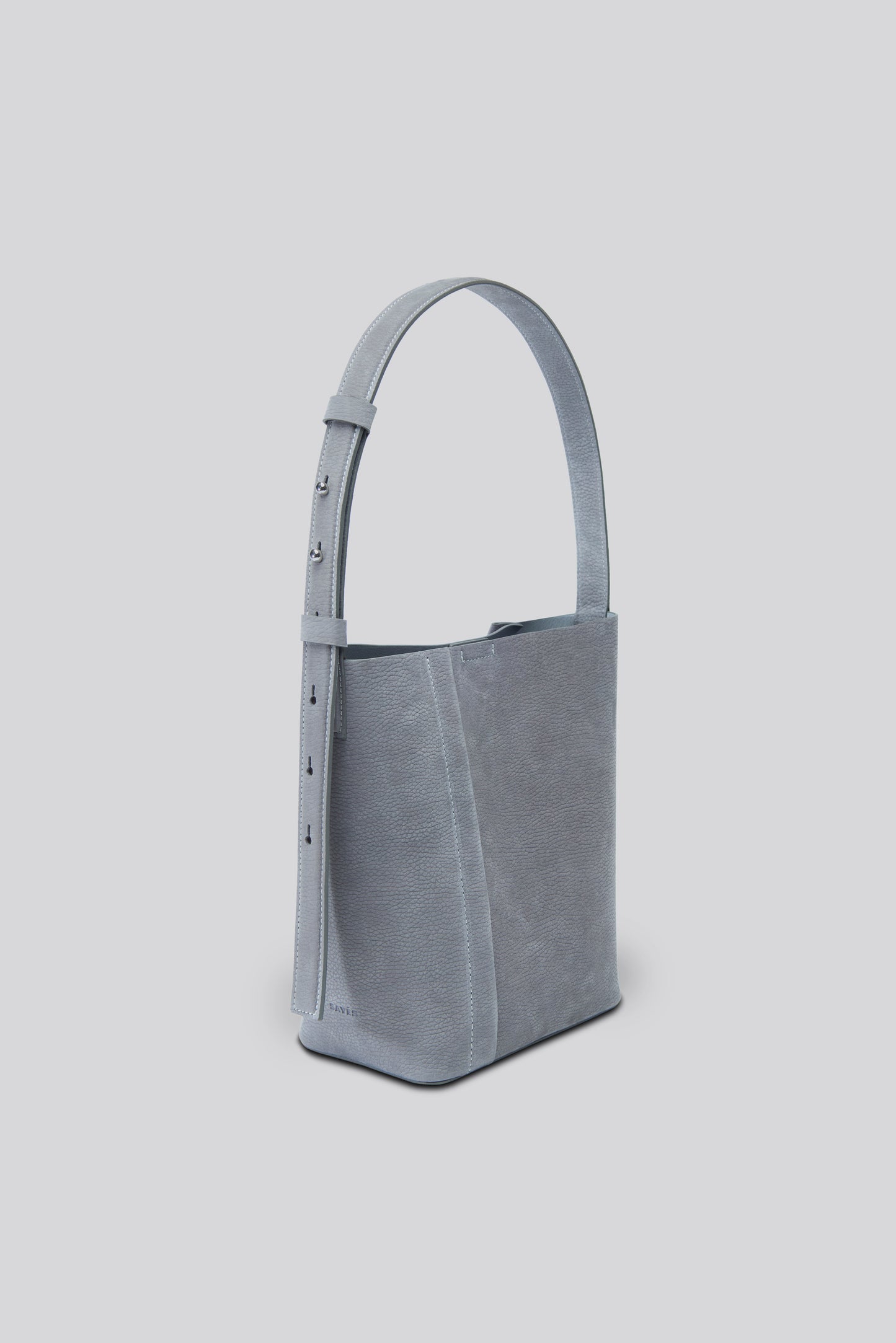 THE MEDIUM TOTE PLISSÉ GRİ NUBUK