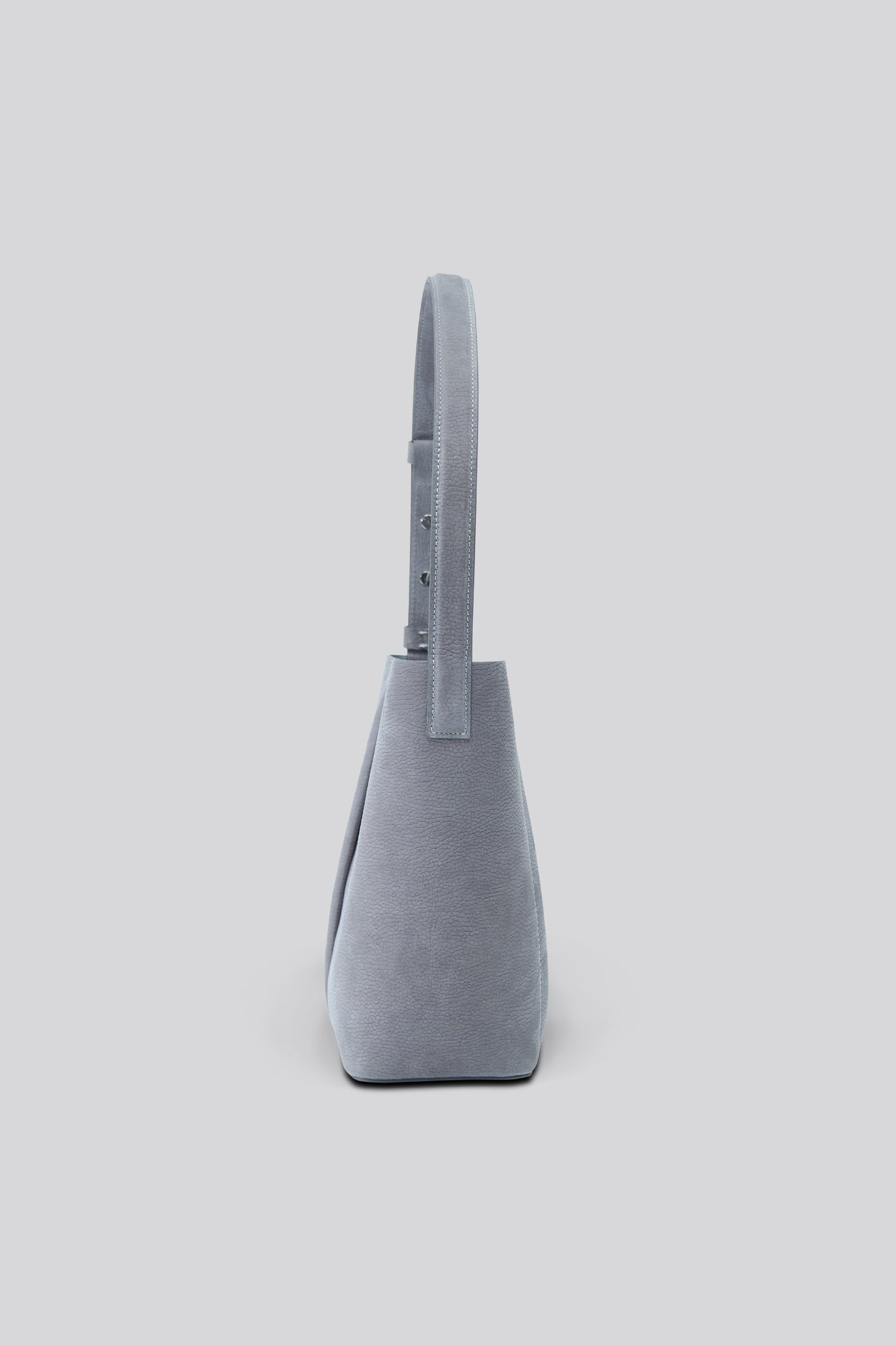 THE MEDIUM TOTE PLISSÉ GRİ NUBUK