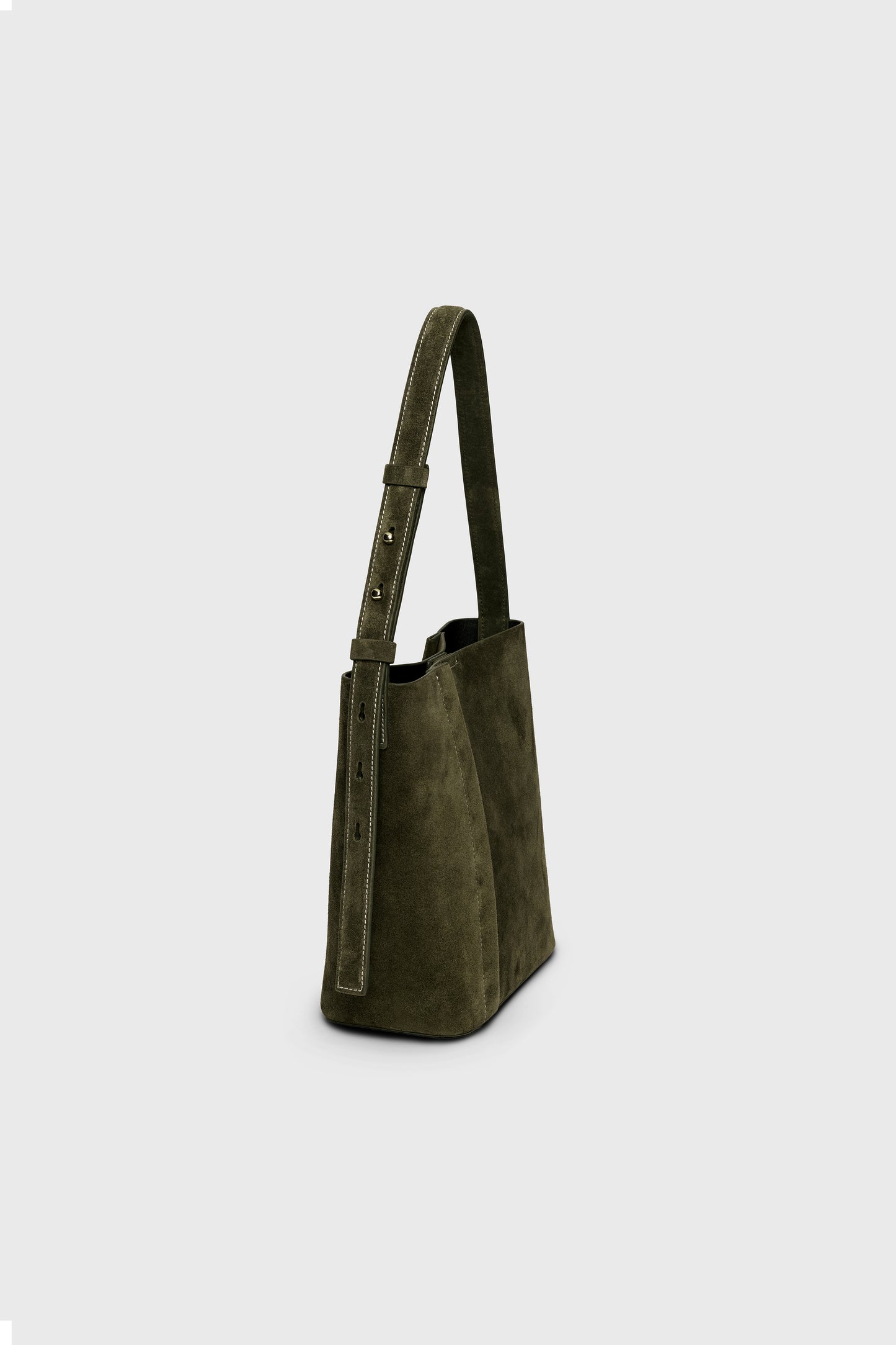 THE MEDIUM TOTE PLISSÉ HAKİ SÜET
