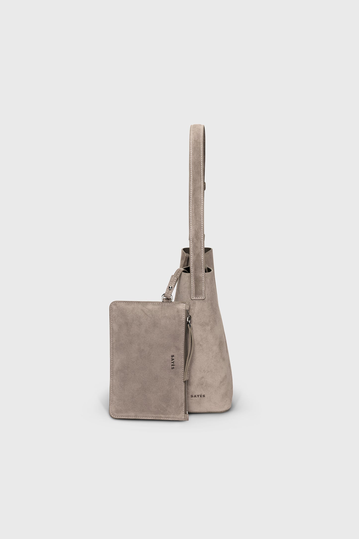 THE MEDIUM TOTE PLISSÉ KUM BEJİ SÜET