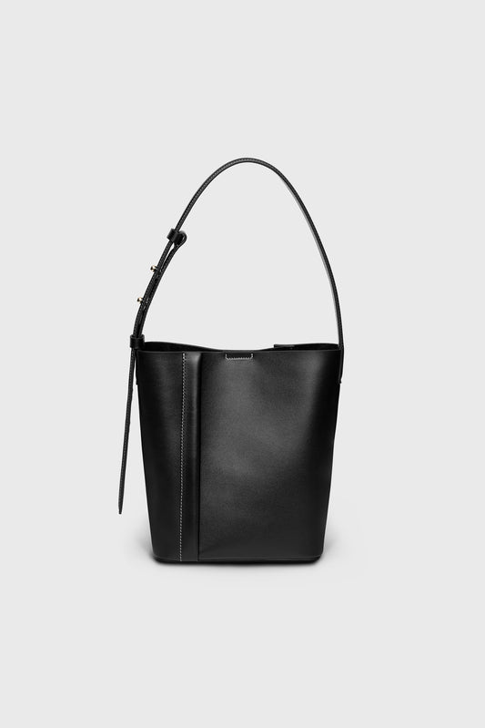 THE MEDIUM TOTE PLISSÉ SİYAH