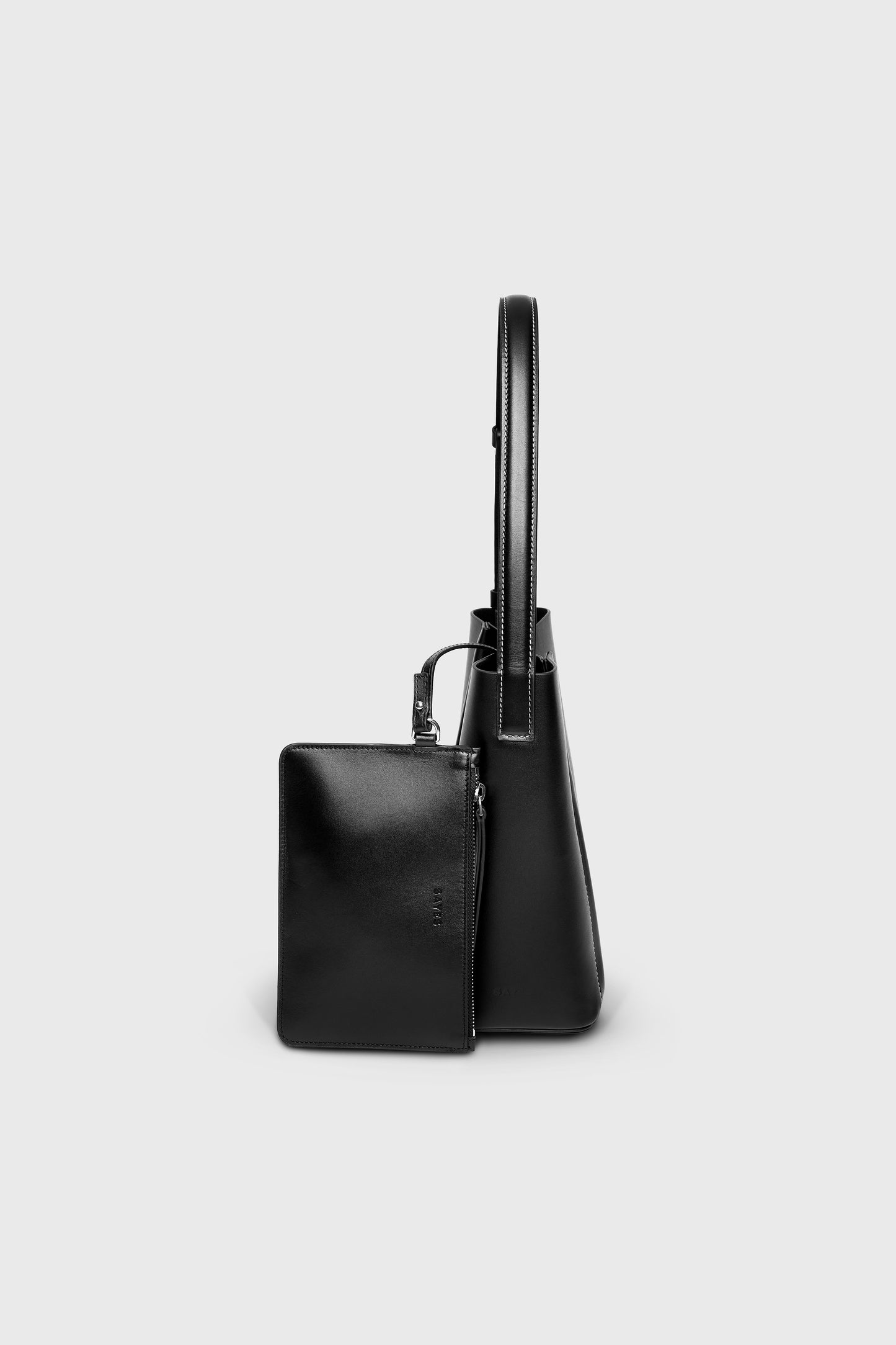 THE MEDIUM TOTE PLISSÉ SİYAH