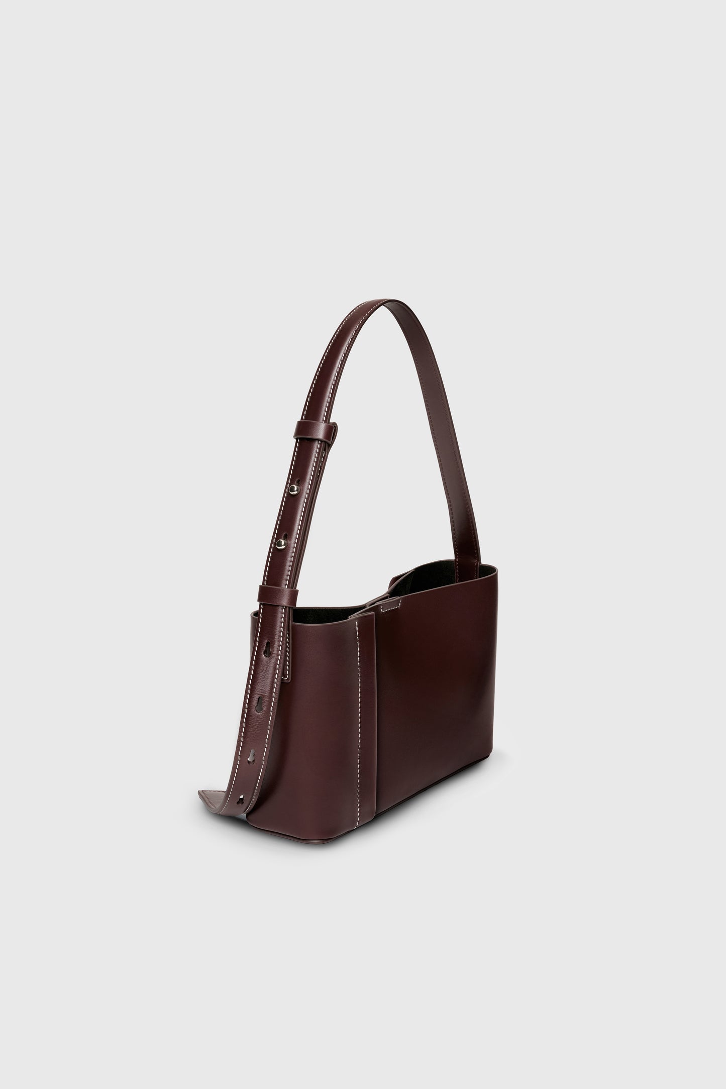THE SMALL TOTE PLISSÉ BORDO