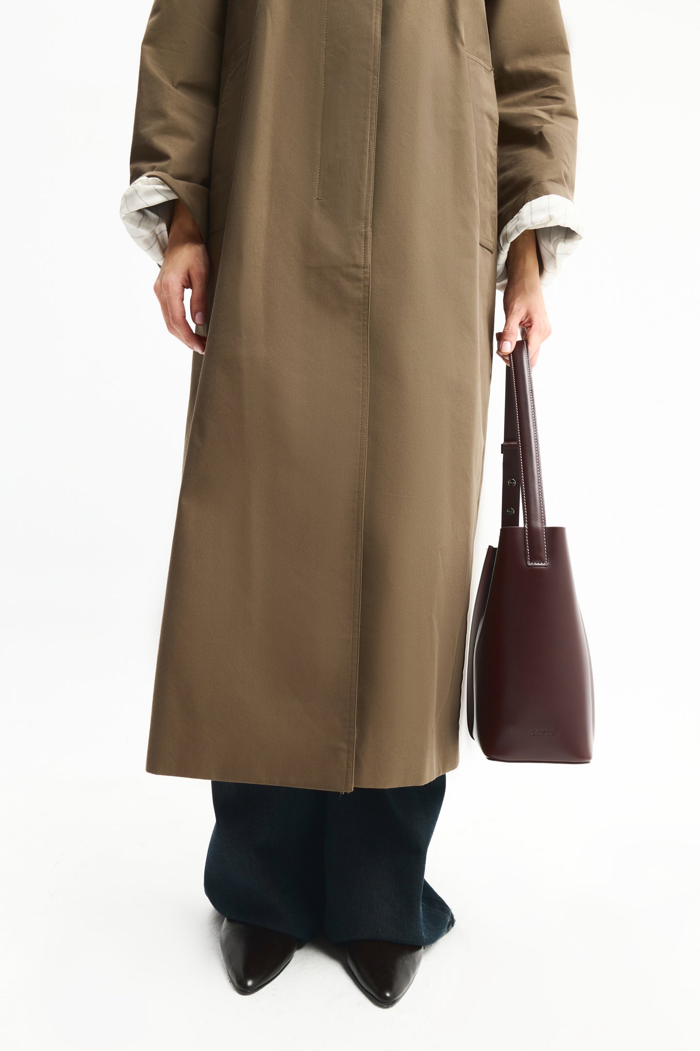 THE MEDIUM TOTE PLISSÉ BORDO